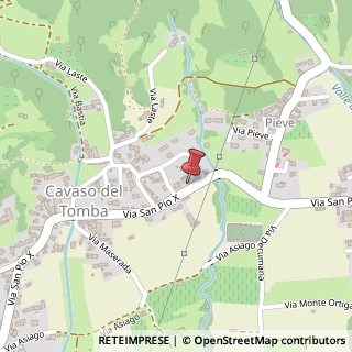 Mappa Via San Pio X, 197, 31034 Cavaso del Tomba, Treviso (Veneto)