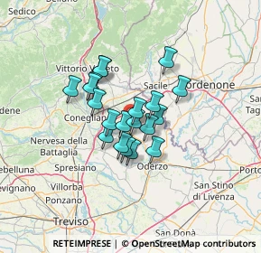 Mappa 31013 Codogné TV, Italia (8.7275)