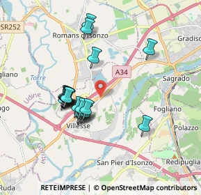 Mappa Villesse, 34070 Villesse GO, Italia (1.5535)