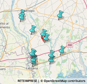 Mappa Via Strada Vecchia per Rivignano, 33050 Rivignano Teor UD, Italia (7.27846)