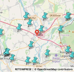 Mappa A4 Torino - Trieste, 34070 Villesse GO, Italia (5.8485)