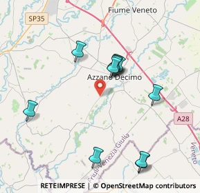 Mappa Via Borgo Facca, 33082 Azzano decimo PN, Italia (3.72364)