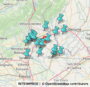 Mappa Via XXX Ottobre, 31013 Codogné TV, Italia (9.8935)