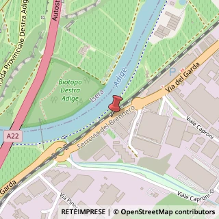 Mappa via del Garda, 46/I, 38068 Rovereto, Trento (Trentino-Alto Adige)