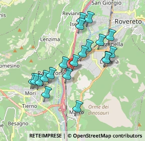 Mappa Via alla Pineta, 38068 Rovereto TN, Italia (1.695)