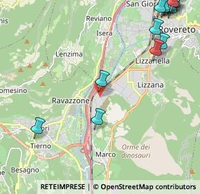 Mappa Via alla Pineta, 38068 Rovereto TN, Italia (3.495)