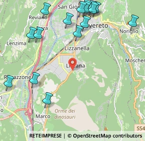Mappa Via alla Piof, 38068 Rovereto TN, Italia (3.1055)