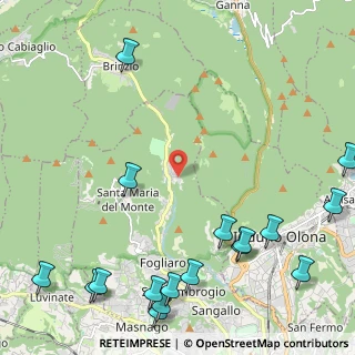 Mappa Parco Regionale Campo dei Fiori, 21100 Rasa di Varese VA, Italia (3.16941)