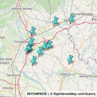 Mappa Via XXX Ottobre, 31013 Codognè TV, Italia (6.74167)