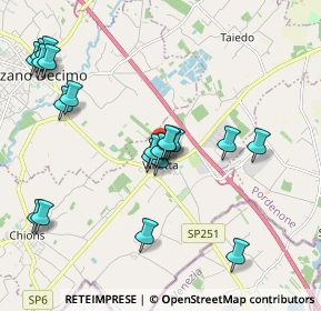Mappa Via Alcide de Gasperi, 33083 Villotta PN, Italia (2.07)