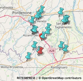 Mappa Via Alcide de Gasperi, 33083 Villotta PN, Italia (6.6775)