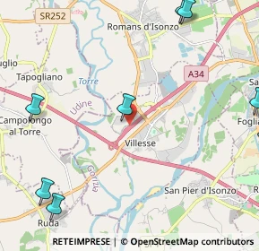 Mappa A34, 34070 Villesse GO, Italia (3.43)