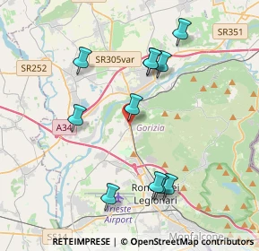 Mappa Via Redipuglia, 34070 Fogliano Redipuglia GO, Italia (3.85545)