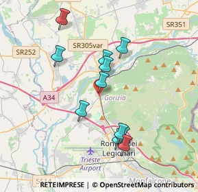 Mappa Via Redipuglia, 34070 Fogliano Redipuglia GO, Italia (3.37636)