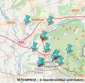 Mappa Via Redipuglia, 34070 Fogliano Redipuglia GO, Italia (3.62917)