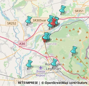 Mappa Via Redipuglia, 34070 Fogliano Redipuglia GO, Italia (3.3825)