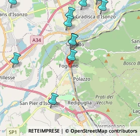 Mappa Via Redipuglia, 34070 Fogliano Redipuglia GO, Italia (2.79)