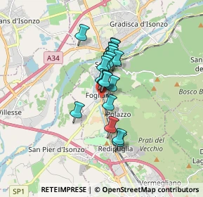 Mappa Via Redipuglia, 34070 Fogliano Redipuglia GO, Italia (1.072)