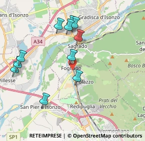 Mappa Via Redipuglia, 34070 Fogliano Redipuglia GO, Italia (2.01636)