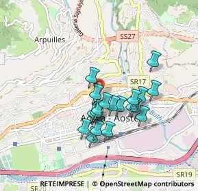 Mappa Viale della Pace, 11100 Aosta AO, Italia (0.698)