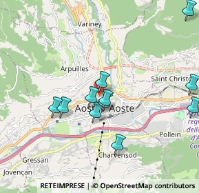 Mappa Viale della Pace, 11100 Aosta AO, Italia (1.88455)
