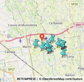 Mappa Via Pietro Farronato, 31037 Loria TV, Italia (1.45364)