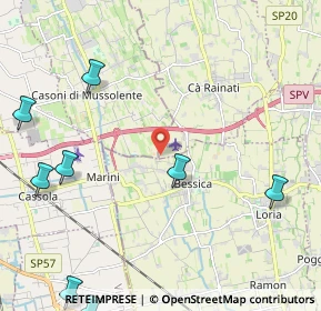 Mappa Via Pietro Farronato, 31037 Loria TV, Italia (3.34636)