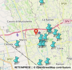 Mappa Via Pietro Farronato, 31037 Loria TV, Italia (2.18643)