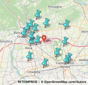 Mappa Via Pietro Farronato, 31037 Loria TV, Italia (7.15375)