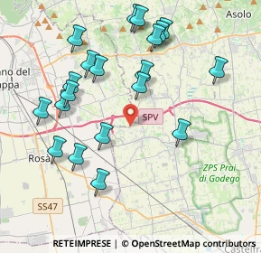 Mappa Via Pietro Farronato, 31037 Loria TV, Italia (4.2295)