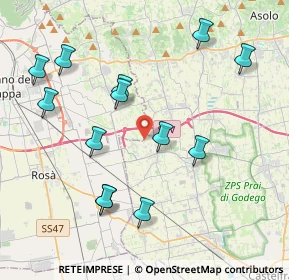 Mappa Via Pietro Farronato, 31037 Loria TV, Italia (4.24462)