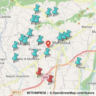 Mappa Via Monteferro, 36063 Marostica VI, Italia (2.214)