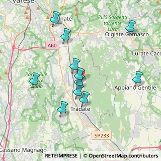 Mappa Via Ungaretti, 21040 Venegono Inferiore VA, Italia (3.69091)