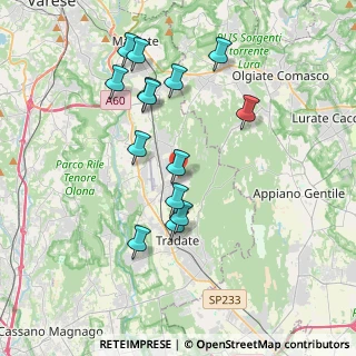 Mappa Via Ungaretti, 21040 Venegono Inferiore VA, Italia (3.65643)