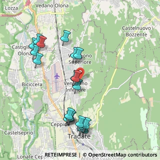Mappa Via Ungaretti, 21040 Venegono Inferiore VA, Italia (2.2015)