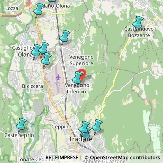 Mappa Via Ungaretti, 21040 Venegono Inferiore VA, Italia (2.94583)