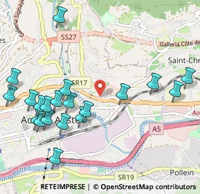 Mappa Rue des Seigneurs de Quart, 11100 Aosta AO, Italia (1.197)