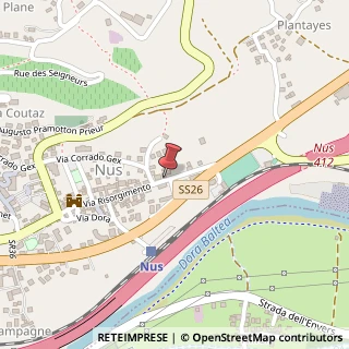 Mappa Via Risorgimento, 77, 11020 Nus, Aosta (Valle d'Aosta)