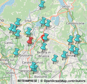 Mappa Via A. Volta, 23893 Cassago Brianza LC, Italia (8.8695)