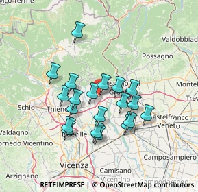 Mappa Via Panica, 36063 Marostica VI, Italia (11.8245)