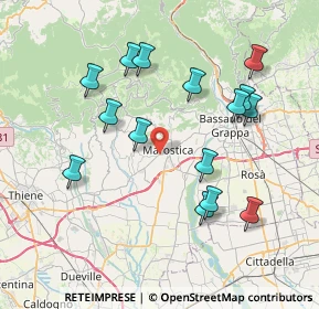 Mappa Via Panica, 36063 Marostica VI, Italia (7.71533)