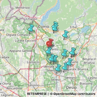 Mappa Via Gian Lorenzo Bernini, 22060 Cucciago CO, Italia (6.65429)