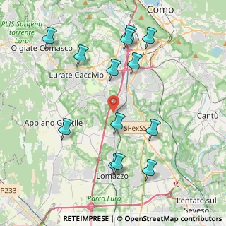Mappa Via Campagnola, 22073 Fino Mornasco CO, Italia (4.37923)