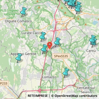 Mappa Via Campagnola, 22073 Fino Mornasco CO, Italia (6.8325)