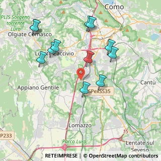 Mappa Via Campagnola, 22073 Fino Mornasco CO, Italia (4.165)
