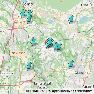 Mappa Via Tommaso Grossi, 22063 Cantù CO, Italia (3.58167)