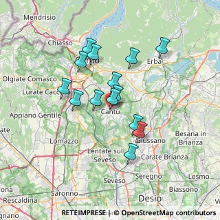 Mappa Via Tommaso Grossi, 22063 Cantù CO, Italia (5.84429)