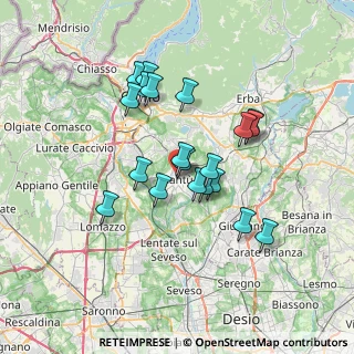 Mappa Via Alessandro Volta, 22063 Cantù CO, Italia (5.8485)