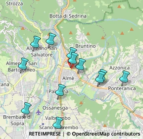 Mappa Via San Giovanni Bosco, 24011 Almè BG, Italia (1.90667)