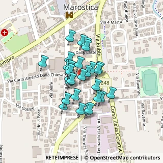Mappa Via Campo Sportivo, 36063 Marostica VI, Italia (0.15179)